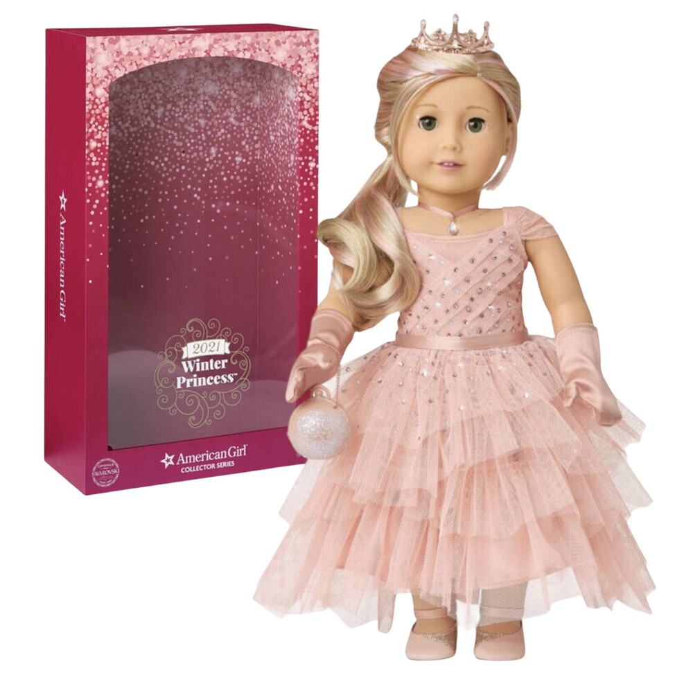 American Girl Winter Princess Doll Blonde Pink Holiday Ballerina Swarovski Box